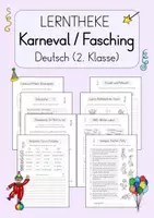 Vorschau - Arbeitsblätter - Lerntheke Deutsch: Karneval & Fasching (2. Klasse) - Deckblatt