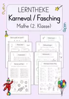 Vorschau - Arbeitsblätter - Lerntheke Mathe: Karneval & Fasching (2. Klasse) - Deckblatt