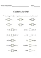 anteprima - Esercizi - MATEMATICA CONFRONTO numeri - Pagina di copertina