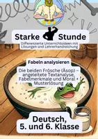 Vorschau - Arbeitsblätter - Fabeln Klasse 6 - Deckblatt
