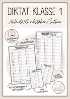 Vorschau - Arbeitsblätter - Diktat Anlaute Buchstaben Silben Klasse 1 - Deckblatt