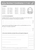 Vorschau - Anderer Materialtyp - Zentimeter Rechnen im ZR 100 (doppelseitige KV mit Lösung) - Seite 2