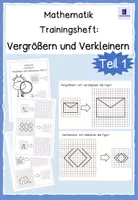 Vorschau - Unterrichtsreihen - Trainingsheft - Vergrößern und Verkleinern (Figuren verdoppeln und halbieren; Maßstab) Teil 1 - Seite 1