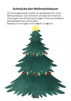 Vorschau - Arbeitsblätter - Anteile von - Weihnachtsbaum schmücken - Seite 1
