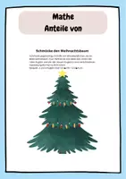 Vorschau - Arbeitsblätter - Anteile von - Weihnachtsbaum schmücken - Deckblatt