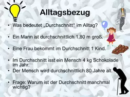 Vorschau - Stundenentwürfe - Arithmetisches Mittel, Durchschnitt, Mittelwert: Einführung, Wiederholung, Kopfrechnen und Aufgaben - Seite 2