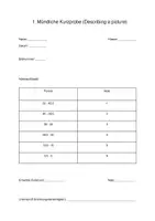 Vorschau - Bildkarten - Bewertungsbogen "Describing a picture" + Beispielfotos - Deckblatt