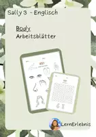 Vorschau - Arbeitsblätter - Sally 3 Englisch Arbeitsblätter Lektion Body and feelings - Deckblatt