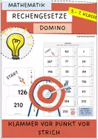 Vorschau - Arbeitsblätter - Materialpaket: Domino 7. Klasse (Freiarbeitsmaterial) - Deckblatt