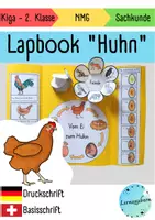 Vorschau - Arbeitsblätter - Lapbook für den Kindergarten: Das Huhn - Deckblatt
