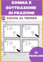 anteprima - Esercizi - Caccia al Tesoro con Frazioni: 30 Operazioni - Pagina di copertina