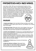 Vorschau - Arbeitsblätter - Pop Art Partyhütchen nach Andy Warhol - Kunstprojekt für Fasching & Karneval - Seite 1