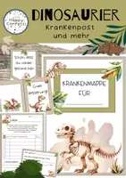 Vorschau - Lehrpläne/Lehrermaterial - Dinosaurier Krankenpost/Krankenmappe - Deckblatt