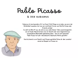 Vorschau - Mal- und Bastelvorlagen - Kubismus Arbeitsauftrag & Übung nach Picasso - Seite 1
