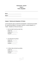 Vorschau - Arbeitsblätter - Klassenarbeit Satzglieder Klasse 5 - Deckblatt