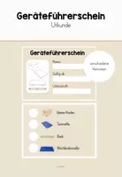 Vorschau - Anderer Materialtyp - Geräteführerschein (Urkunde) - Deckblatt