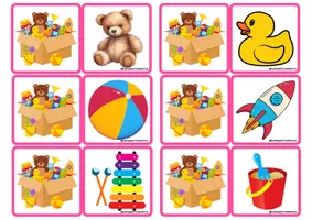 Vista previa - Juegos / Gamificación - Toys memory - pictures and words - página 1