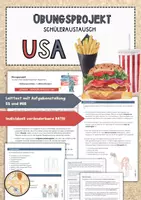 Vorschau - Unterrichtsreihen - Übungsprojekt - Schüleraustausch USA - Deckblatt