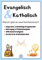 Vorschau - Stundenentwürfe - Unterschiede der Konfessionen Evangelisch/Katholisch - Lehrprobe - Deckblatt