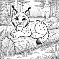 Vorschau - Mal- und Bastelvorlagen - Luchs Ausmalbilder (50 Malvorlagen) inkl. Stundenentwurf (PDF) - Seite 1