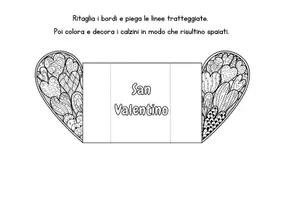 anteprima - Materiale per pittura e bricolage - Biglietto doodle art San Valentino - Pagina 1