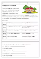 Vorschau - Arbeitsblätter - Der of-Genitiv Arbeitsblatt - Deckblatt