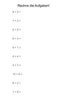 Vorschau - Arbeitsblätter - Mathe - Anfangsunterricht- Addition und Subtraktion üben - Seite 3