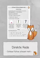 Vorschau - Poster - Direkte Rede | Merkblatt | Schlaue Füchse schauen nach - Deckblatt