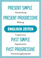 Vorschau - Merkblätter - Present & Past Simple Progressive / Continuous - Deckblatt