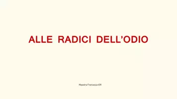 anteprima - Materiale di supporto/inclusione - ALLE RADICI DELL'ODIO - Pagina di copertina