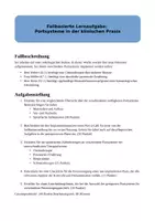 Vorschau - Arbeitsblätter - Lernaufgabe: Portsysteme in der klinischen Praxis - Deckblatt