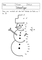 Vorschau - Mal- und Bastelvorlagen - Schneemänner - Materialsammlung - Deckblatt