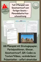 Vorschau - Stundenentwürfe - Teil 3 Planspiel Gesetzgebung: Plenardebatte Gesetzentwurf Live-Gesichtserkennung - Deckblatt