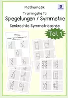Vorschau - Arbeitsblätter - Trainingsheft: Spiegelungen, Symmetrie Teil 1 - Deckblatt