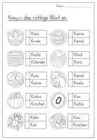 Vorschau - Arbeitsblätter - Buchstabe/Laut - K/k (1.Klasse) - Seite 3