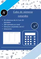 Vista previa - Hojas de trabajo - Cubo de números naturales | matemáticas | 26 columnas - Portada