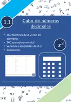 Vista previa - Hojas de trabajo - Cubo de números decimales | matemáticas | 26 columnas - Portada