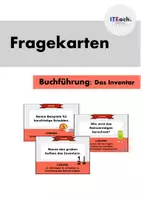 Vorschau - Aufgabenkarten - Fragekarten Buchführung Inventar // WiK - IT - Deckblatt