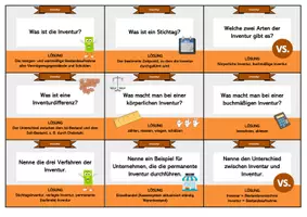 Vorschau - Aufgabenkarten - Fragekarten Buchführung Inventur // WiK - IT - Seite 1
