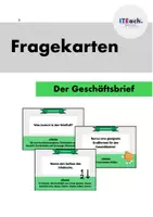 Vorschau - Aufgabenkarten - Fragekarten zum Geschäftsbrief // WiK - IT - Deckblatt