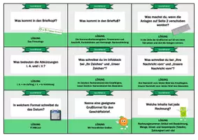 Vorschau - Aufgabenkarten - Fragekarten zum Geschäftsbrief // WiK - IT - Seite 1
