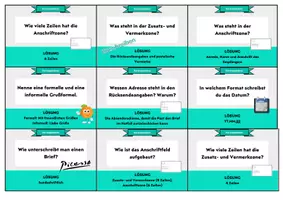 Vorschau - Aufgabenkarten - Fragekarten zu Korrespondenz/schriftliche Kommunikation // WiK - IT - Seite 2