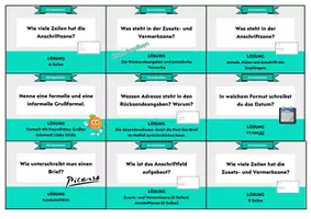 Vorschau - Aufgabenkarten - Fragekarten zu Korrespondenz/schriftliche Kommunikation // WiK - IT - Seite 1