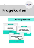 Vorschau - Aufgabenkarten - Fragekarten zu Korrespondenz/schriftliche Kommunikation // WiK - IT - Deckblatt