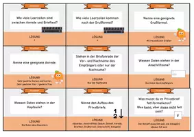 Vorschau - Aufgabenkarten - Fragekarten zum (Halb-)Privatbrief // WiK - IT - Seite 3