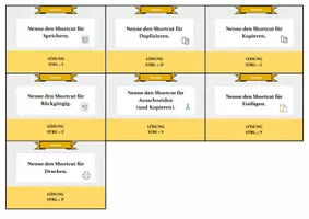 Vorschau - Aufgabenkarten - Fragekarten zu PC-Shortcuts // WiK - IT - Seite 2