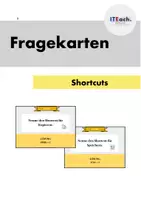 Vorschau - Aufgabenkarten - Fragekarten zu PC-Shortcuts // WiK - IT - Deckblatt
