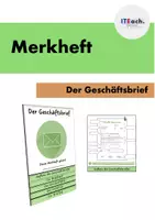 Vorschau - Aufgabenkarten - Merkheft zum Geschäftsbrief // WiK - IT - Deckblatt