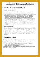 Vorschau - Arbeitsblätter - Freundschaft- Philosophie & Psychologie - Seite 1