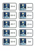 Vorschau - Spiele - Zehnerübergang Addition und Subtraktion Dominos - Seite 1